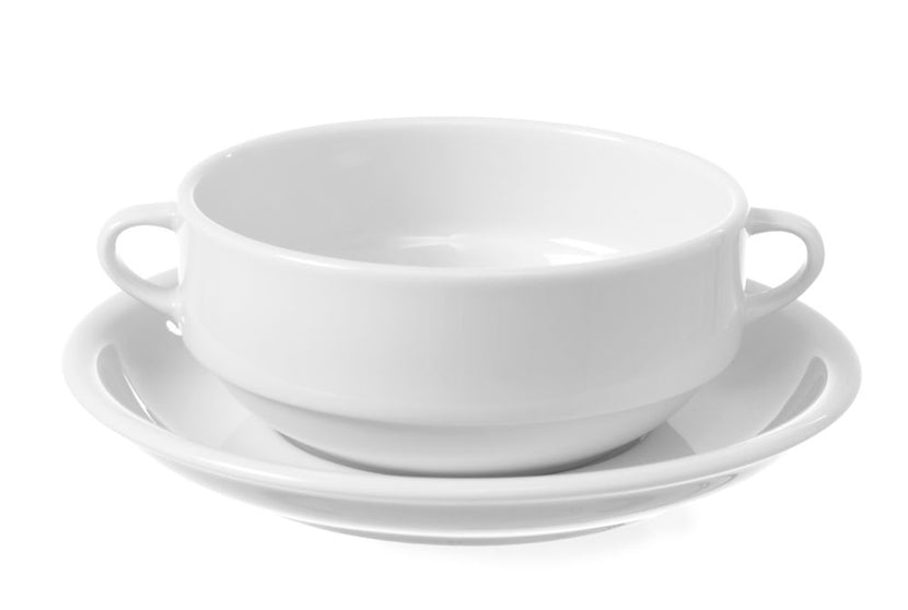 Hendi Delta onderschotel 170 mm – detail van stevig porselein voor soepservering in de horeca