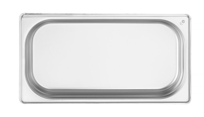 Hendi gastronormbak 1/3 40 mm – detail van de rvs rand voor professioneel keukengebruik