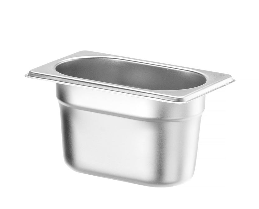 Hendi Budget Line gastronormbak 1/9 100 mm – kleine diepe rvs GN-bak voor sauzen en dressings
