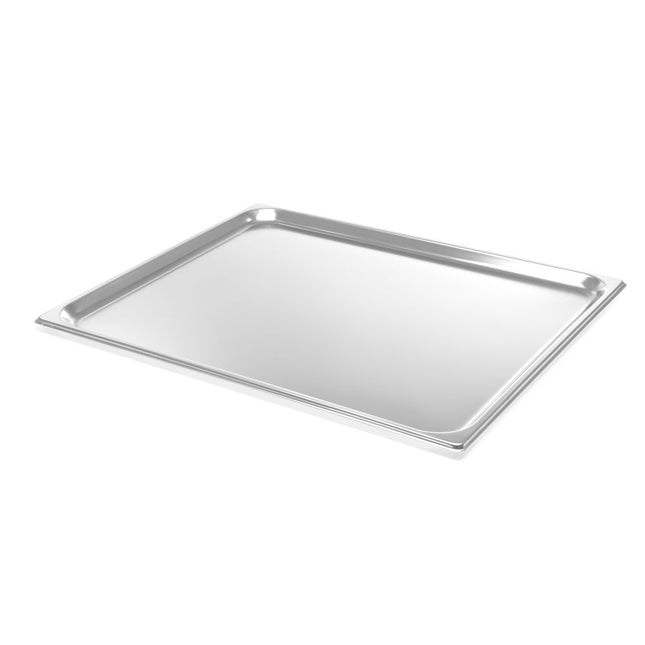 Hendi Profi Line gastronormbak 2/1 20 mm – extra grote vlakke rvs GN-bak voor buffetpresentatie