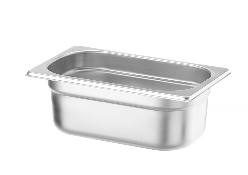 Hendi Profi Line gastronormbak 1/4 100 mm – diepe compacte rvs GN-bak voor de horecakeuken