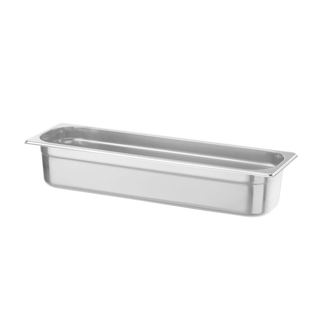 Hendi Profi Line gastronormbak 2/4 100 mm – diepe langwerpige rvs GN-bak voor buffet en keuken