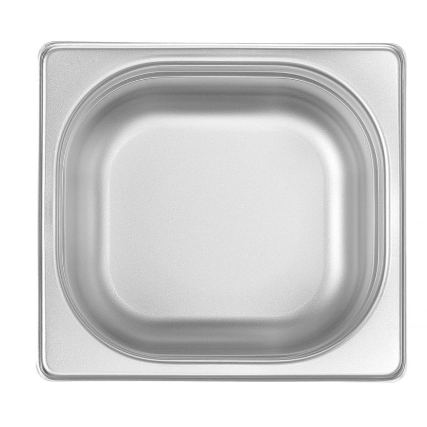 Hendi gastronormbak 1/6 100 mm Profi Line – close-up van roestvrij staal voor de grootkeuken