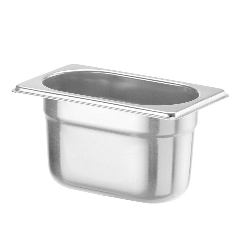 Hendi Profi Line gastronormbak 1/9 100 mm – zeer kleine diepe rvs GN-bak voor sauzen en dressings