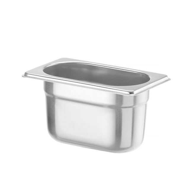 Hendi Profi Line gastronormbak 1/9 100 mm – zeer kleine diepe rvs GN-bak voor sauzen en dressings