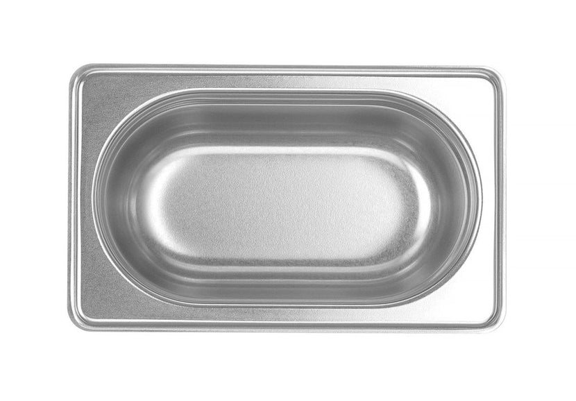 Hendi gastronormbak 1/9 100 mm Profi Line – close-up van professioneel roestvrij staal