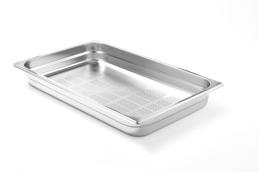 Hendi Profi Line gastronormbak 1/1 20 mm geperforeerd – rvs GN-bak voor uitlekken en stomen