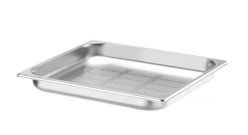 Hendi GN-bak 2/3 40 mm rvs geperforeerd – vlakke gatenbak voor groente en vis in de keuken