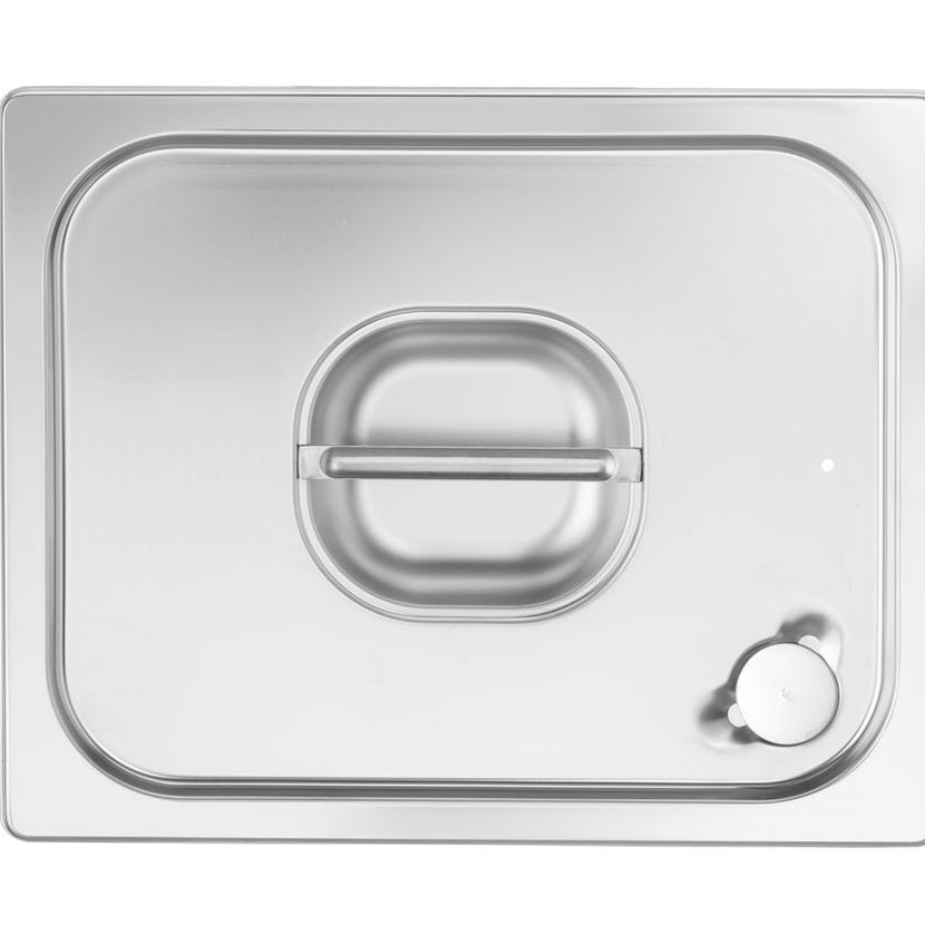 Hendi GN-deksel 1/2 met siliconenrand – roestvrijstalen deksel van bovenaf voor de horeca