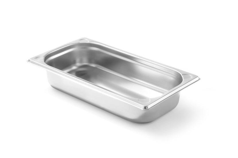 Hendi Kitchen Line gastronormbak 1/3 40 mm – ondiepe rvs GN-bak voor buffet en koelvitrine
