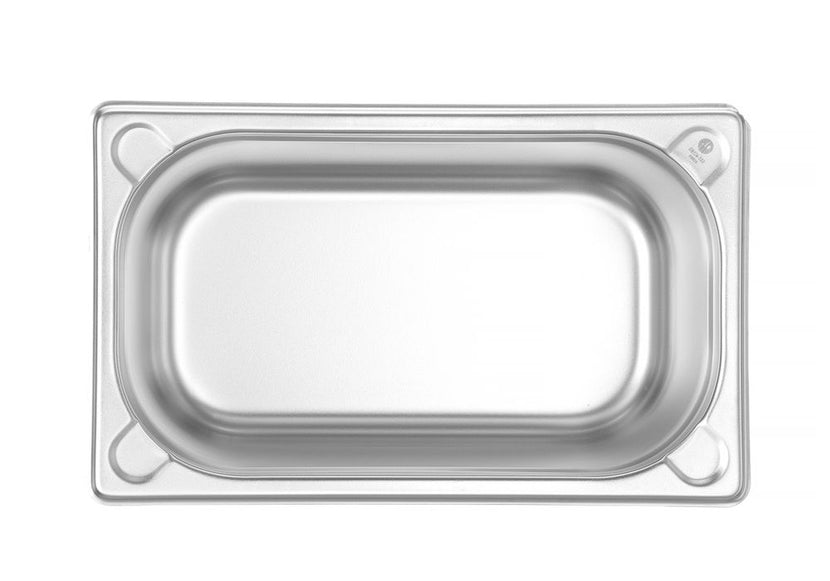 Hendi gastronormbak 1/4 150 mm Kitchen Line – close-up van roestvrij staal voor horeca en catering
