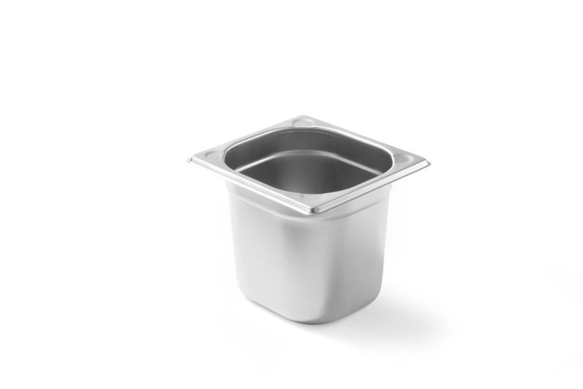 Hendi Kitchen Line gastronormbak 1/6 150 mm – diepe smalle rvs GN-bak voor sauzen en dressings