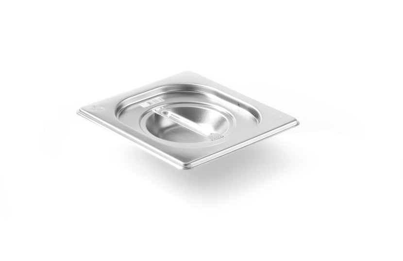 Hendi Kitchen Line gastronorm deksel 1/6 – klein rvs deksel zonder uitsparing voor saladebar