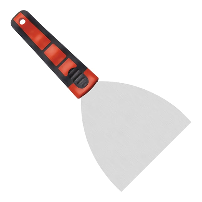EMGA Plaatmes RVS 12 cm – brede RVS plaatspatel voor professionele keuken