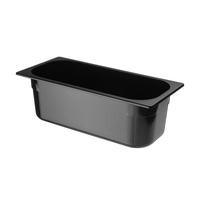 Hendi ijscontainer polycarbonaat zwart 360x165x120 mm – onbreekbare ijsbak voor bar en buffet