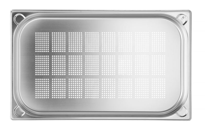Hendi GN-bak 1/1 40 mm rvs geperforeerd Kitchen Line – gatenbak van bovenaf voor groente en pasta