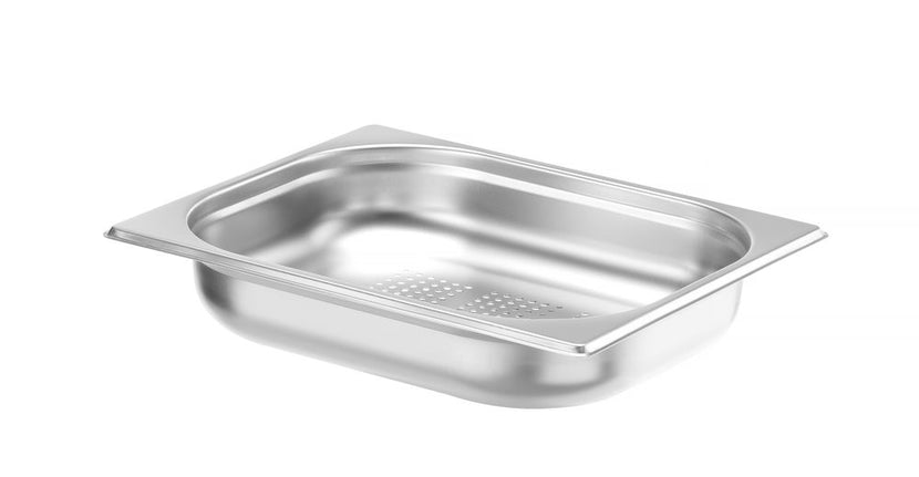 Hendi GN-bak 1/2 65 mm rvs geperforeerd Kitchen Line – gatenbak van bovenaf voor uitlekken