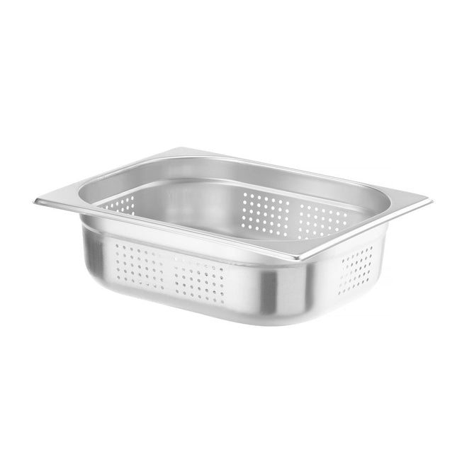 Hendi Kitchen Line gastronormbak 1/2 100 mm geperforeerd – diepe rvs gatenbak voor stomen