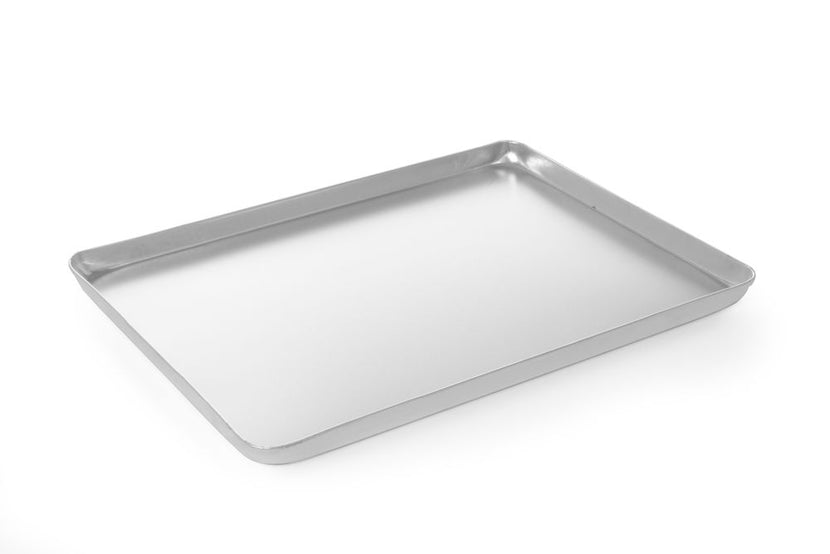 Hendi dienblad aluminium 400x300x20 mm zilverkleurig – licht serveerblad voor horeca en catering