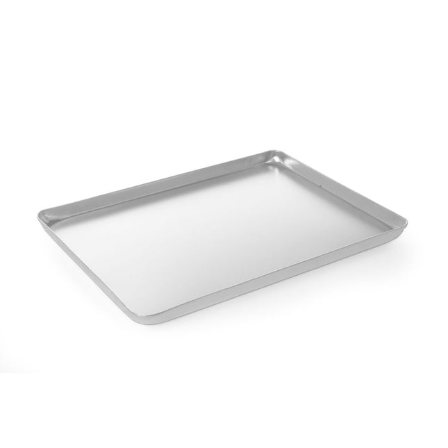 Hendi dienblad aluminium 400x300x20 mm zilverkleurig – licht serveerblad voor horeca en catering