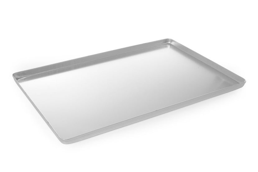 Hendi dienblad aluminium 600x400x20 mm zilverkleurig – groot serveerblad voor buffet en catering