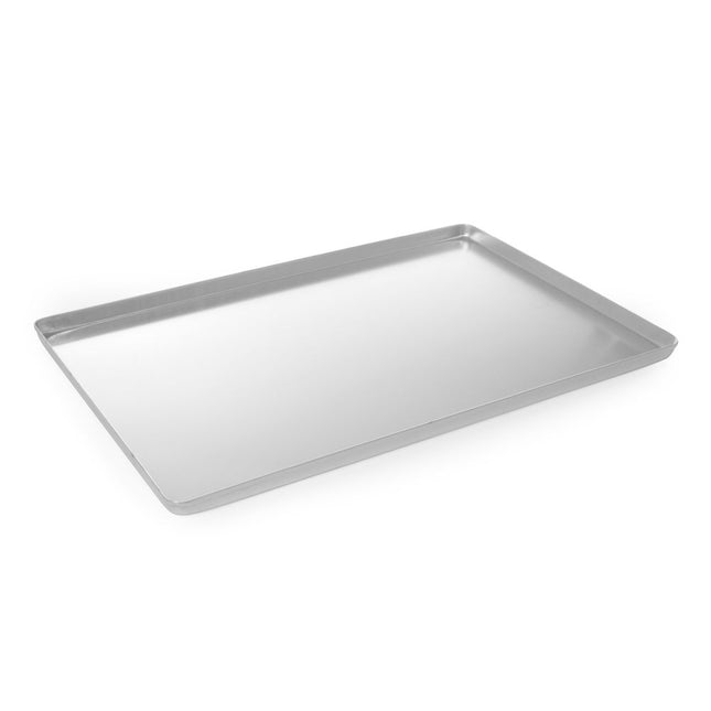 Hendi dienblad aluminium 600x400x20 mm zilverkleurig – groot serveerblad voor buffet en catering