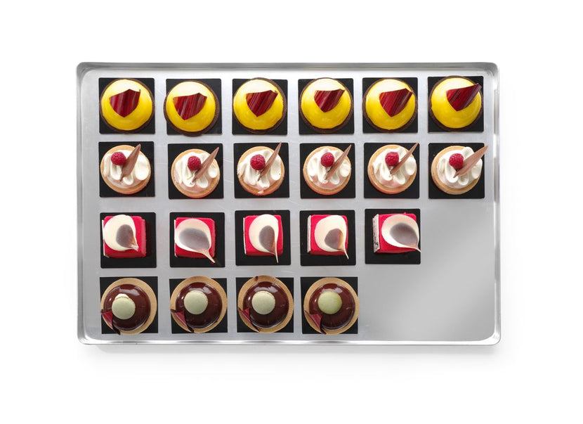 Hendi aluminium tray 600x400 mm zilver – dienblad van bovenaf voor restaurant en partyservice