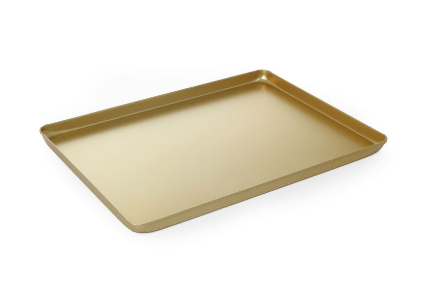 Hendi dienblad aluminium 400x300x20 mm goudkleurig – sfeervol serveerblad voor buffet en receptie
