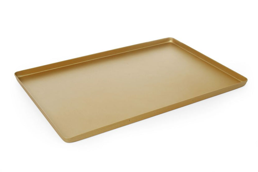 Hendi dienblad aluminium 600x400x20 mm goudkleurig – groot serveerblad voor buffet en banqueting
