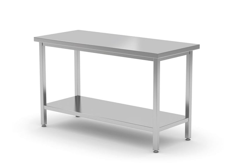 Hendi werktafel rvs 1600x700x850 mm – lange werkbank voor voorbereiding in keuken en catering