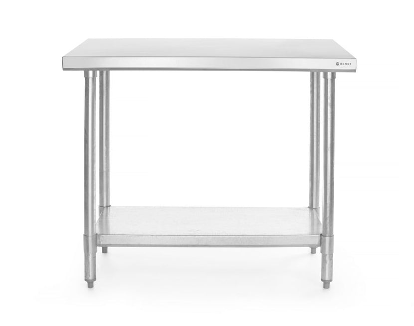 Roestvrijstalen werktafel Hendi 1000 mm met onderblad voor restaurant en professionele keuken