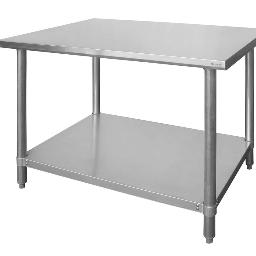 Hendi werktafel rvs 1200x600x850 mm – stevige werkbank Budget Line voor keuken en catering