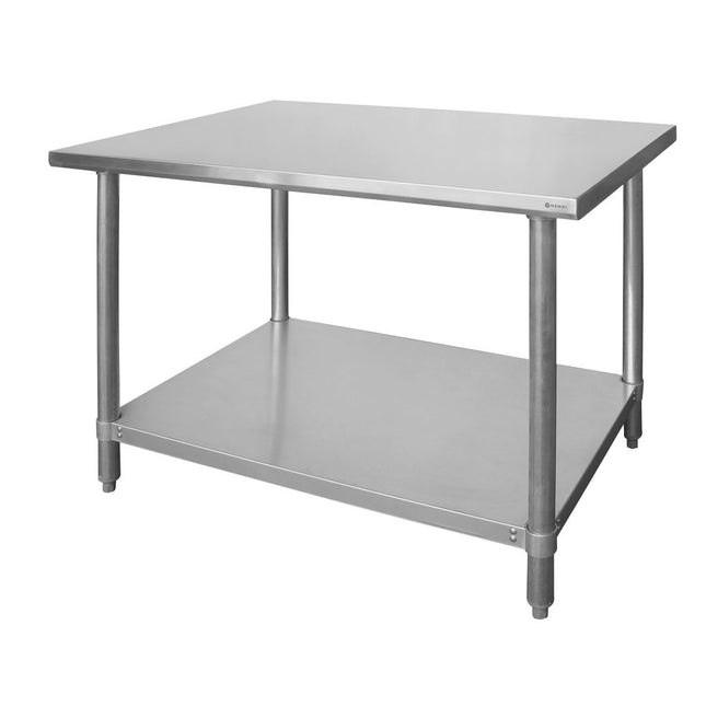 Hendi werktafel rvs 1400x600x850 mm – ruime roestvrijstalen werkbank voor de professionele keuken