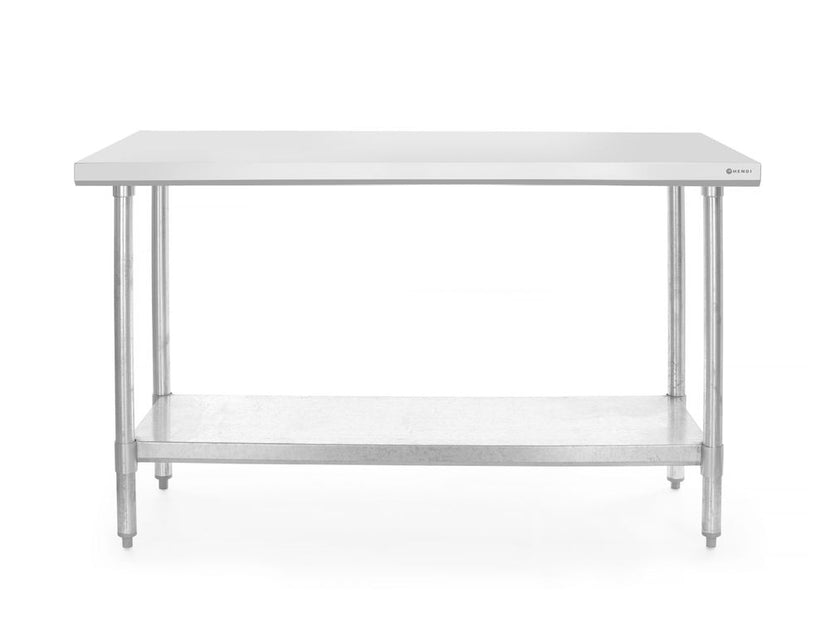 Rvs werkbank Hendi 1400 mm Budget Line met onderblad voor horeca en catering