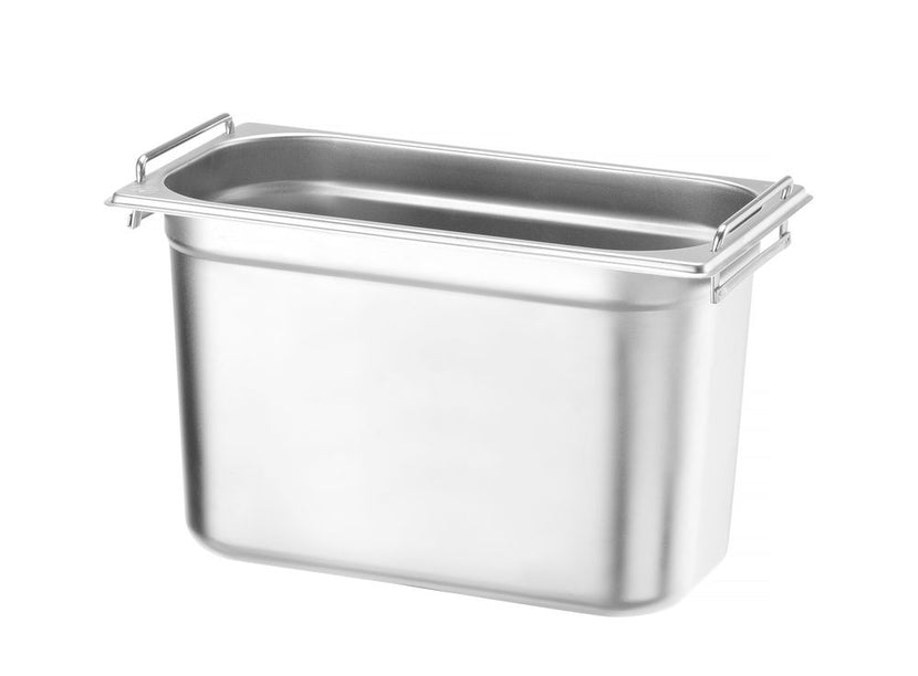 Hendi gastronormbak 1/3 200 mm rvs met handgrepen – diepe GN 1/3 bak voor buffet en keuken