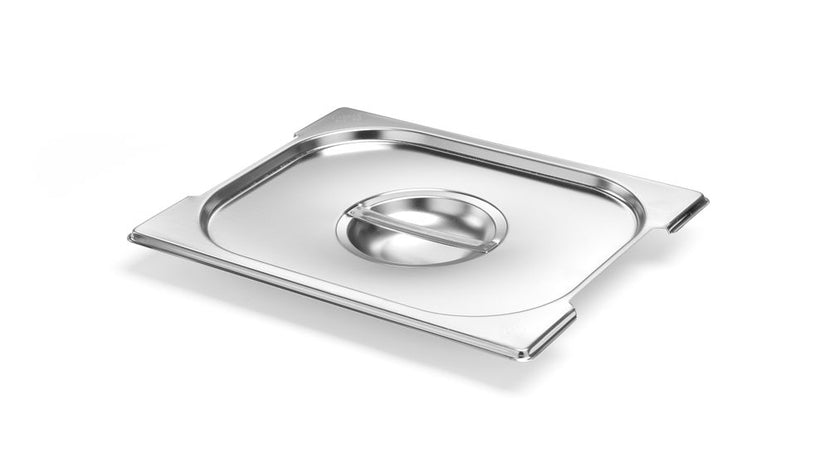Hendi gastronormdeksel 1/2 rvs met uitsparing en greep – GN-deksel Budget Line voor catering