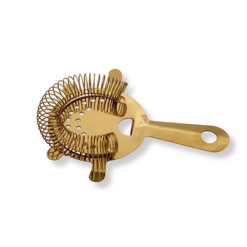 APS cocktailzeef goudkleurig met 4 pinnen - luxe strainer voor de cocktailbar
