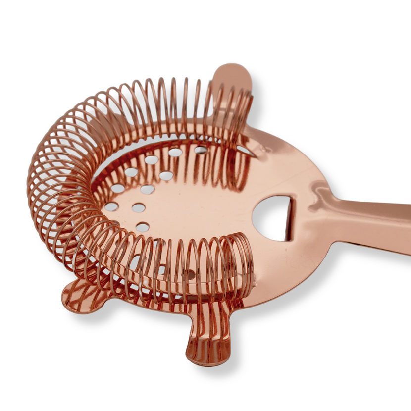 APS koperkleurige strainer close-up - cocktailzeef voor professionele bartenders