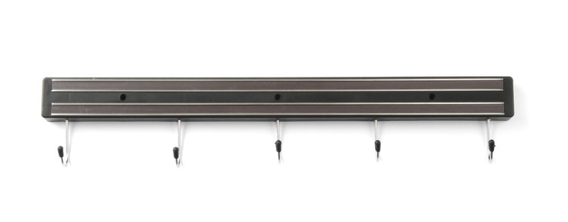 Hendi messenmagneet zwart 450 mm – magneetstrip voor messen in restaurantkeuken en slagerij