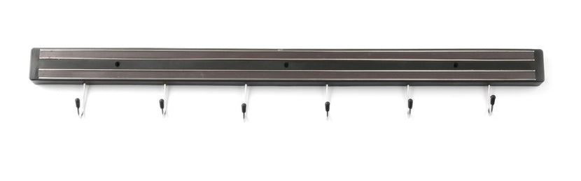 Hendi messenmagneet zwart 600 mm – lange magnetische messenhouder voor keuken en horeca