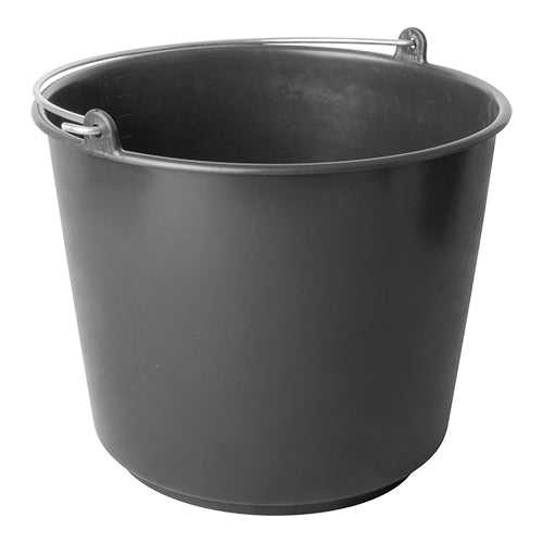 EMGA Emmer 12 liter zwart – stevige kunststof emmer voor keuken en schoonmaak