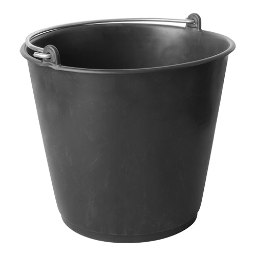 EMGA Emmer 20 liter zwart – grote kunststof emmer voor keuken en schoonmaak