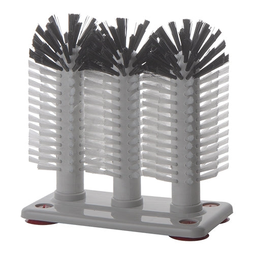 EMGA Glazenspoelborstel 3-delig nylon – borstelset voor glazen achter de bar