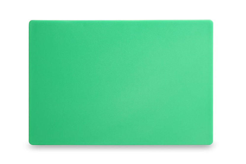 Groene HDPE snijplank Hendi 450x300 mm voor groente en fruit, hygiënisch werken in de horeca