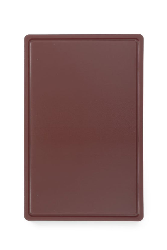 Bruine gastronorm snijplank Hendi GN 1/1, 15 mm dik, voor vleeswaren in de professionele keuken