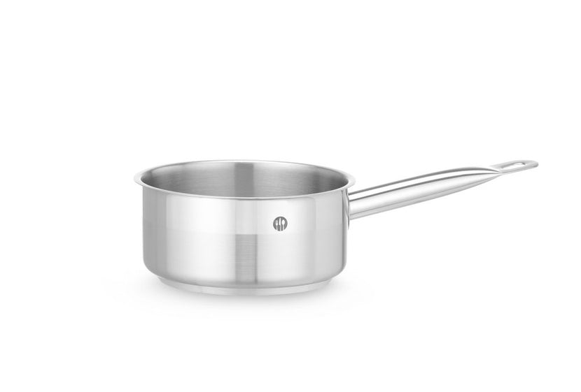Hendi steelpan rvs laag 160x75 mm 1,5 l Profi Line – sauspan zonder deksel voor de horecakeuken