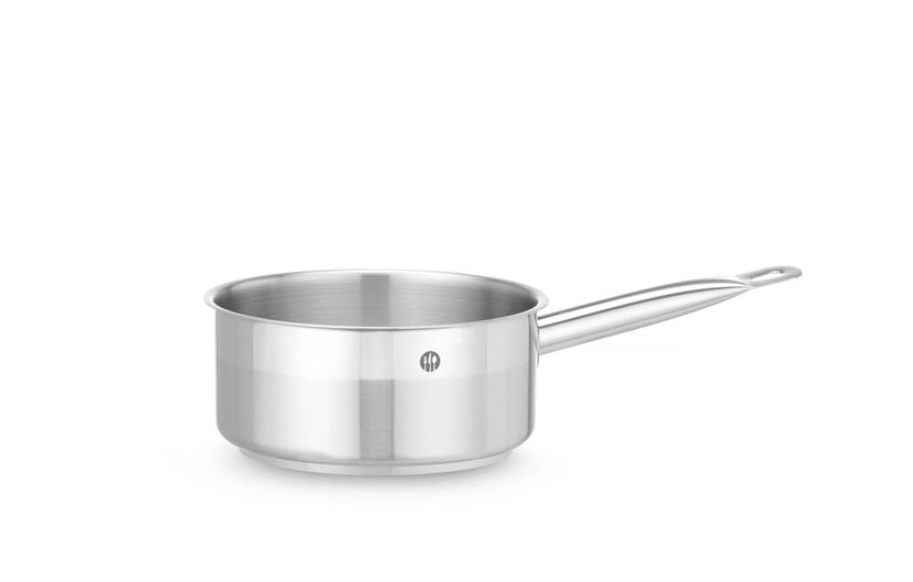 Hendi steelpan rvs laag 180x80 mm 2 l Profi Line – roestvrijstalen sauspan voor professioneel koken