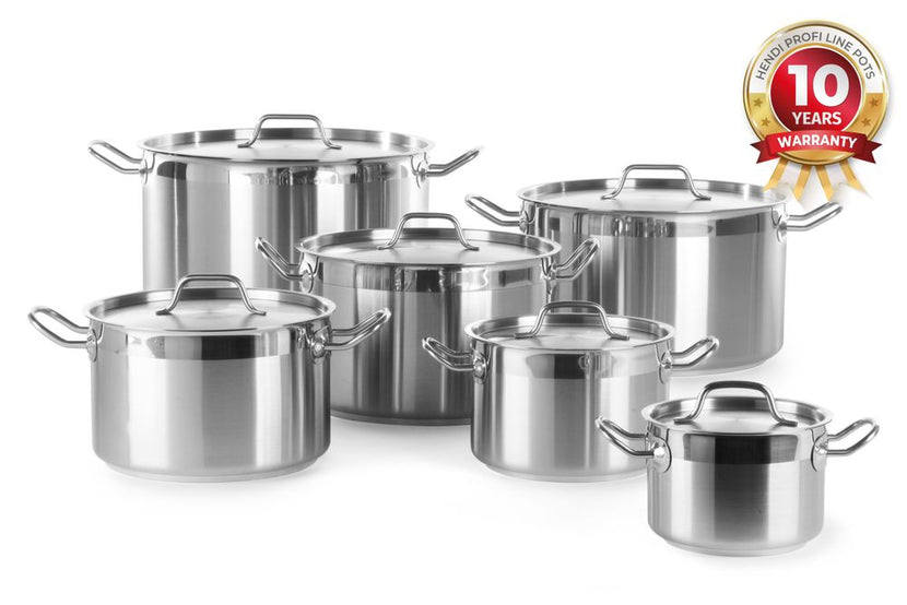Hendi kookpan met deksel middelhoog 200x130 mm 4 l rvs Profi Line voor keuken en catering