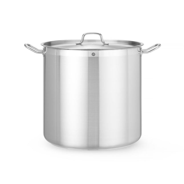 Hendi kookpan met deksel hoog 400x400 mm 50 l rvs Profi Line – XXL soeppan voor de grootkeuken