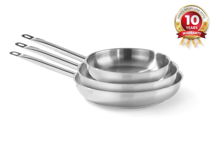 Hendi koekenpan rvs 280x50 mm 3,6 l Profi Line – onbeklede pan voor aanbraden in de horeca